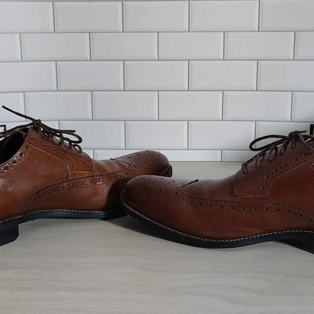 Stacy Adams Brown Leather Men's Oxfords 12M